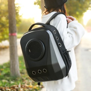 Red Transparent Spacious Pet Backpack