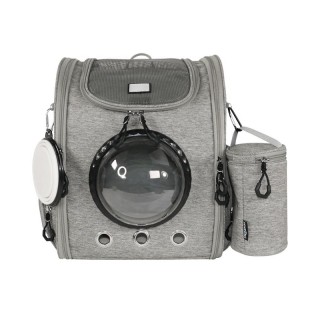 Semi-circular floral breathable pet backpack