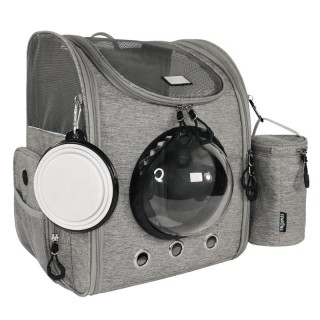 Semi-circular floral breathable pet backpack