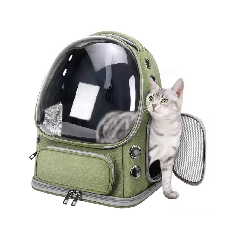 Transparent semicircular pet backpack