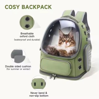 Transparent semicircular pet backpack