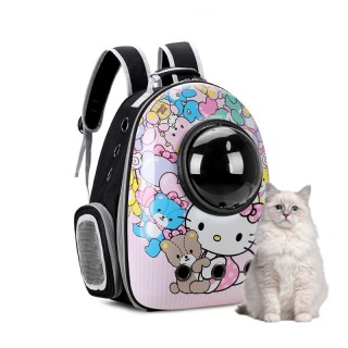 Green transparent space capsule pet backpack