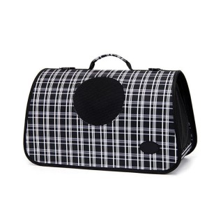 Square lattice stylish large capacity pet backpack