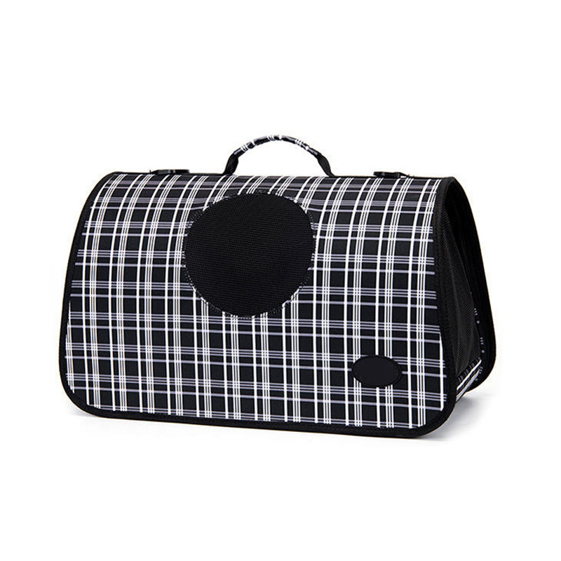 Square lattice stylish large capacity pet backpack