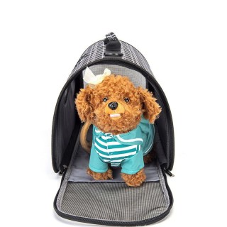 Square lattice stylish large capacity pet backpack