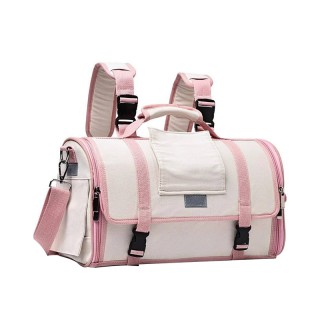 Large capacity pink pet backpack