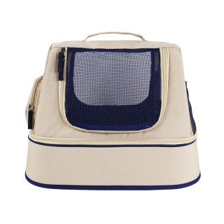 Foldable Striped Pet Carrier Backpack