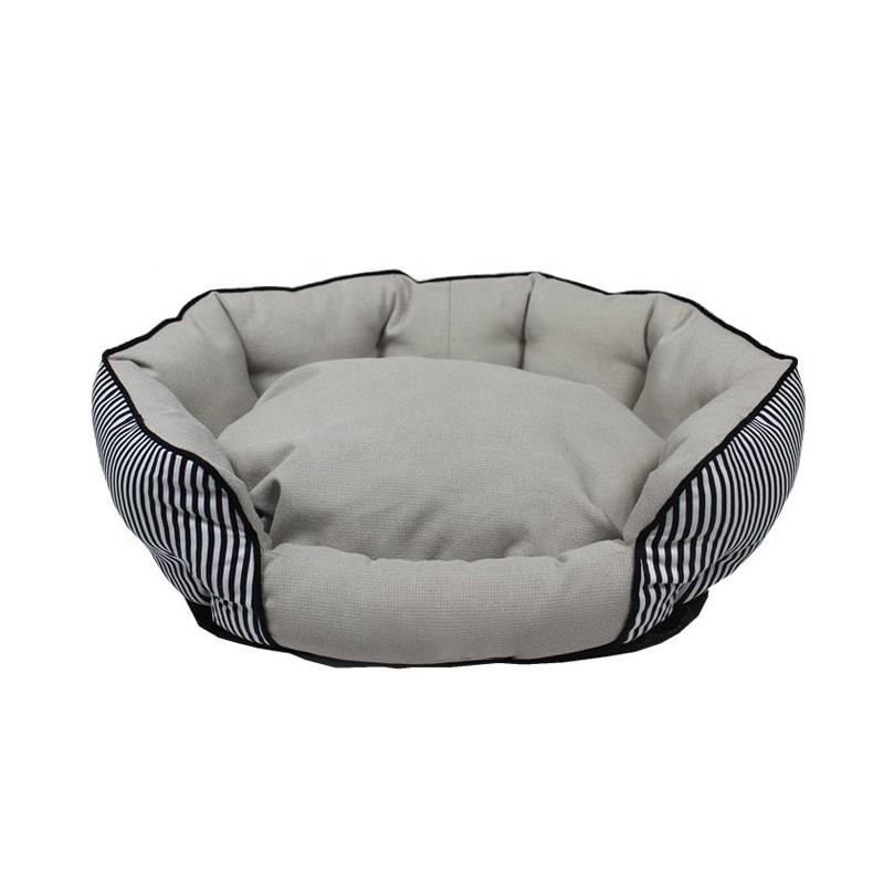Round Canvas Fabric with Non-Slip Bottom Pet Bed