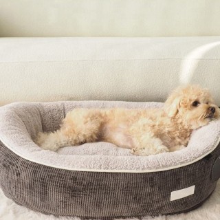 Soft comfortable and warm plush corduroy pet bed