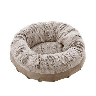 Round Donut Cat Bed Calming Washable Pet Bed