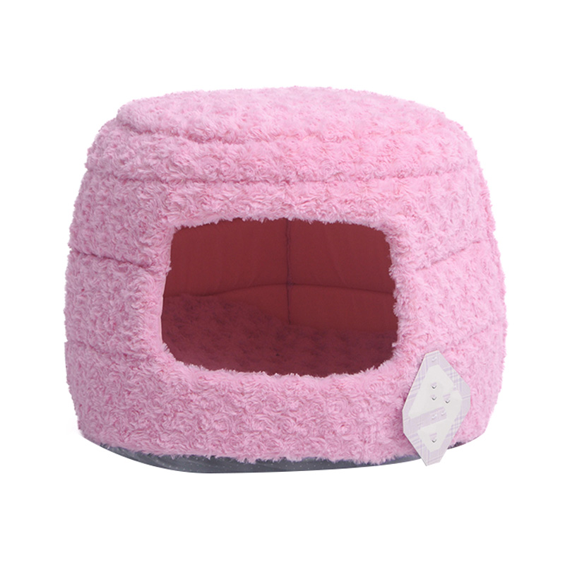 Pink Comfort Sleep Pet House Bed