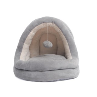 Comfortable and safe velvet pet house bed