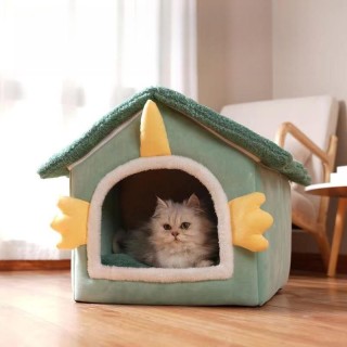 Removable and washable semi-enclosed pet warming nest