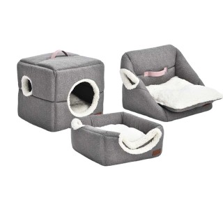 Warm and luxurious waterproof pet house bed