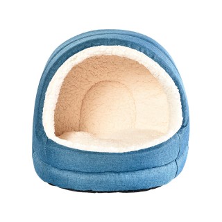 Soft Faux Linen Pet Cave