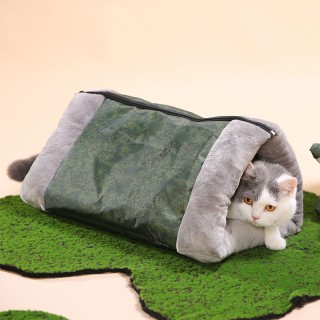 Eco-friendly Recycled Fabric Folding Cat Tunnel Bed