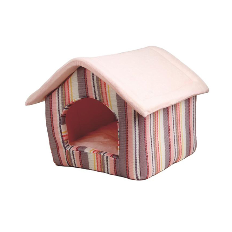 Simple solid color pet house bed