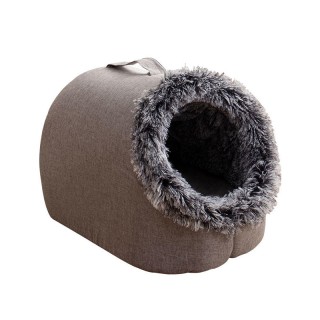 Semi-enclosed luxury round pet house bed