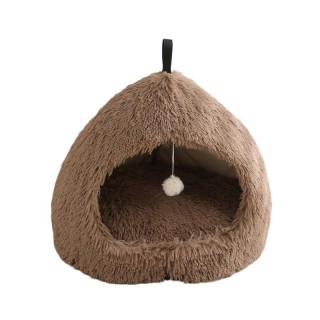 Portable semi-enclosed square pet bed