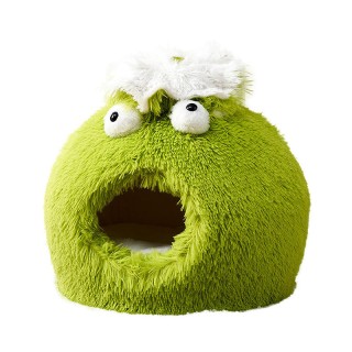 Cartoon Print Winter Enclosed Pet Bed