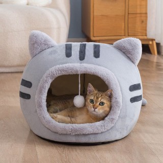 Crystal Velvet Cat Cave Pet Bed