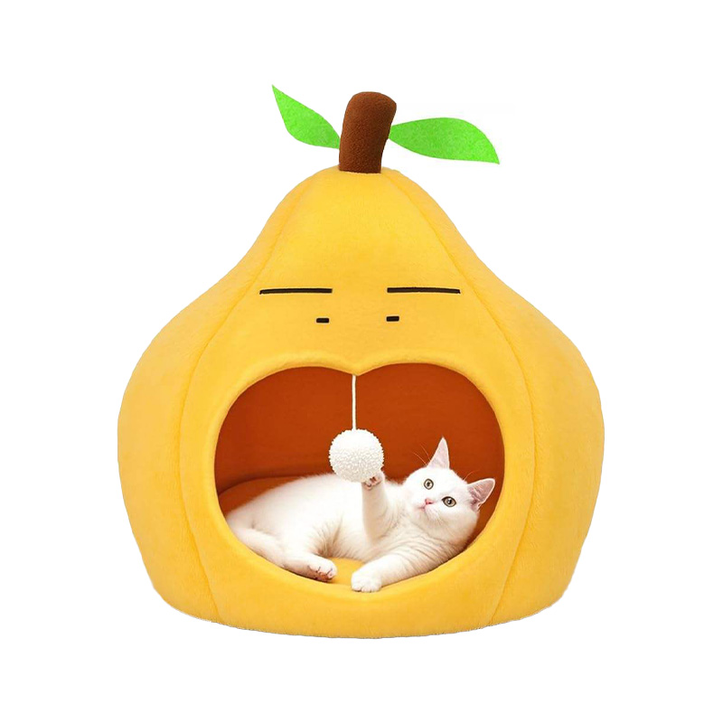 Luxury Round Pear Lattice Eco-Friendly Pet Bed