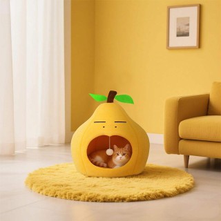 Luxury Round Pear Lattice Eco-Friendly Pet Bed