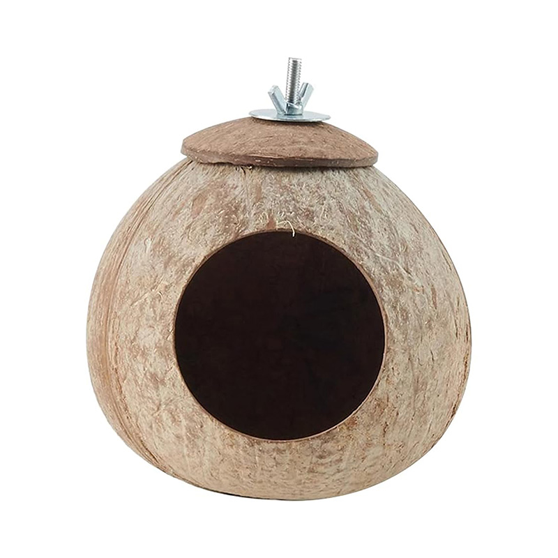 Round Checkered Eco-Friendly Coconut Shell Pet Bed