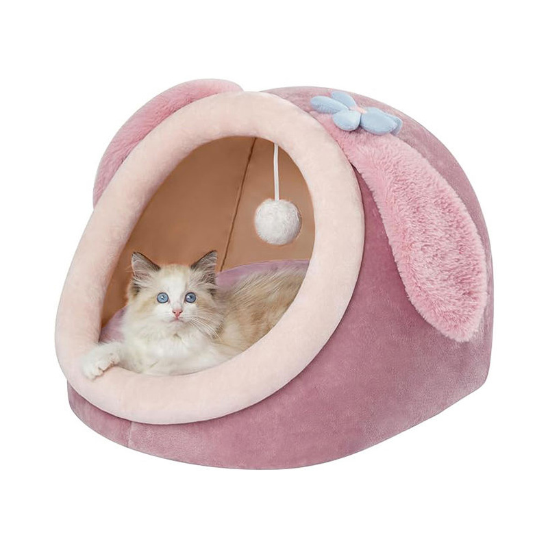 Winter Enclosed Pet Cave Bed with Door