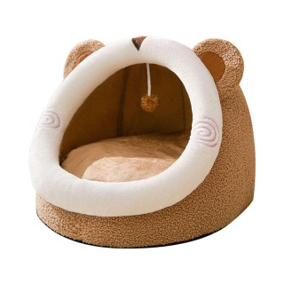 Detachable and washable round luxury pet house bed