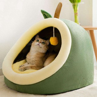 Detachable and washable round luxury pet house bed