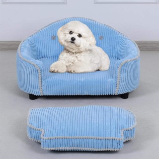 Solid Patterned Wooden Pet Sofa Bed