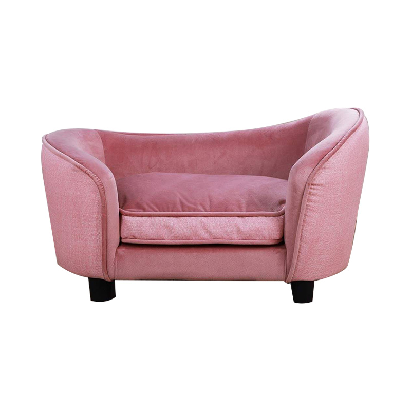 Pink simple non-slip pet sofa bed