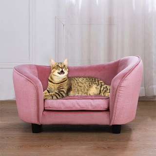 Pink simple non-slip pet sofa bed