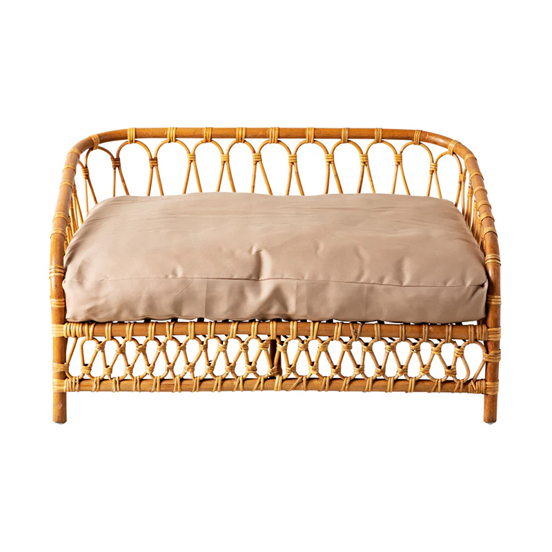 Luxury rattan pet sofa bed