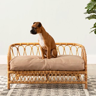 Luxury rattan pet sofa bed