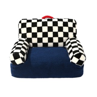 Removable and washable striped rectangular pet sofa bed